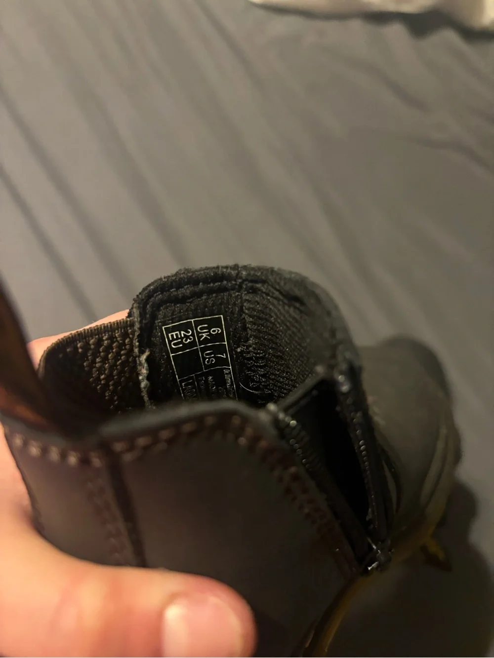 Dr. Martens Kids Black Chelsea Boots with Yellow Stitching